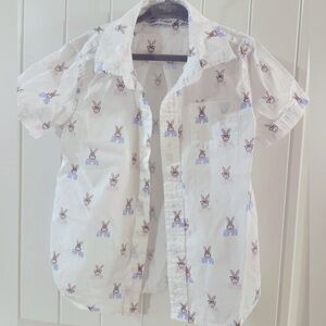 Janie and Jack White and Blue Button Down Shirt